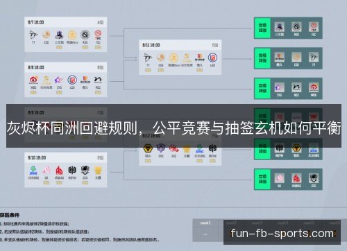 灰烬杯同洲回避规则，公平竞赛与抽签玄机如何平衡